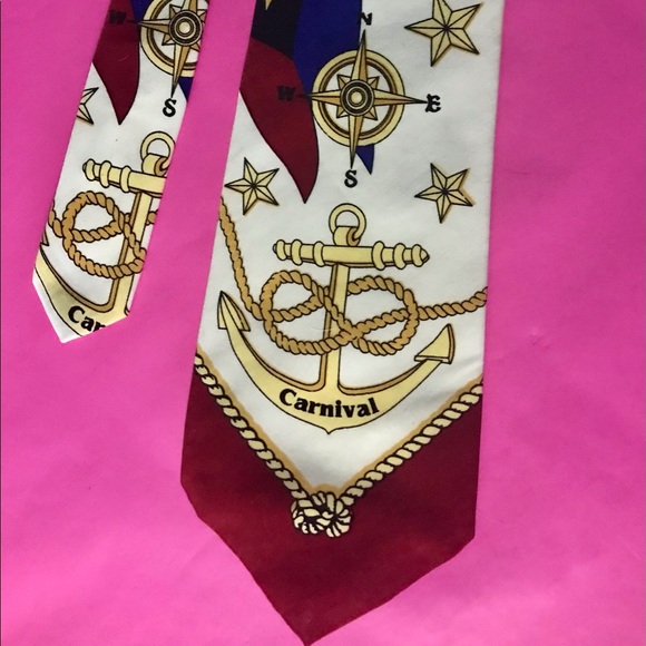 Carnival Cruise Ship Employee Uniform Neck Tie Vtg - Picture 3 of 8